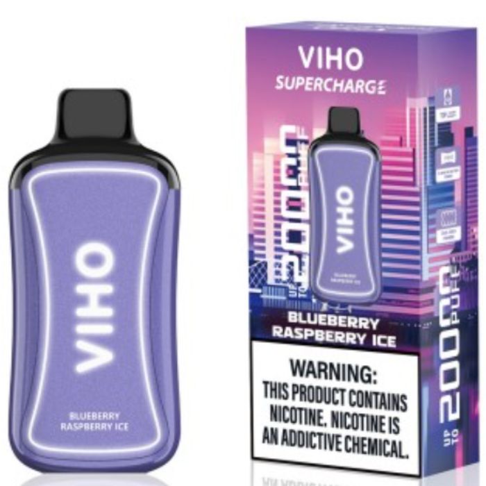 Blueberry Rasp Ice VIHO Supercharge 20K Vape