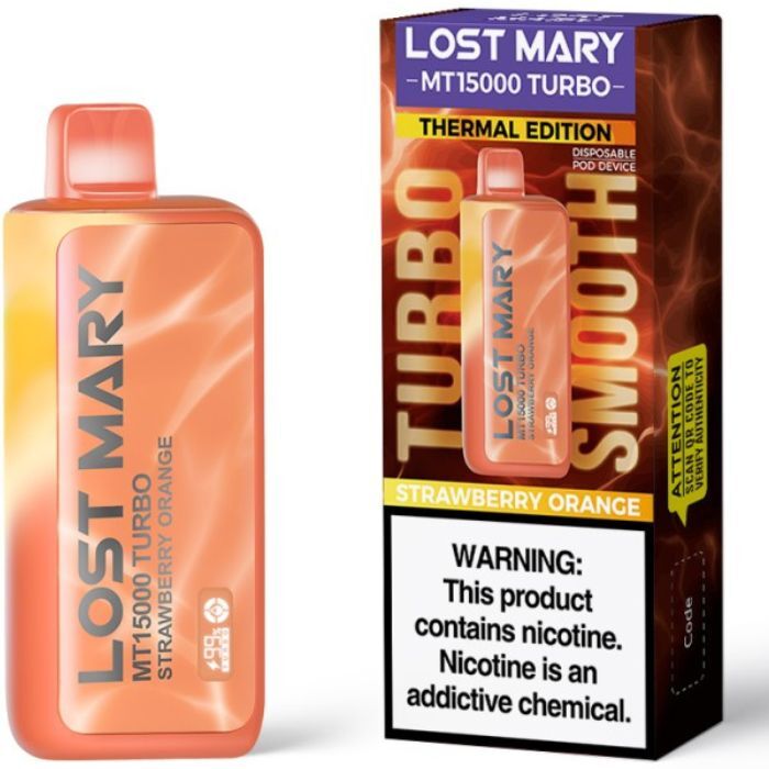 Strawberry Orange Lost Mary MT15000 Turbo Vape